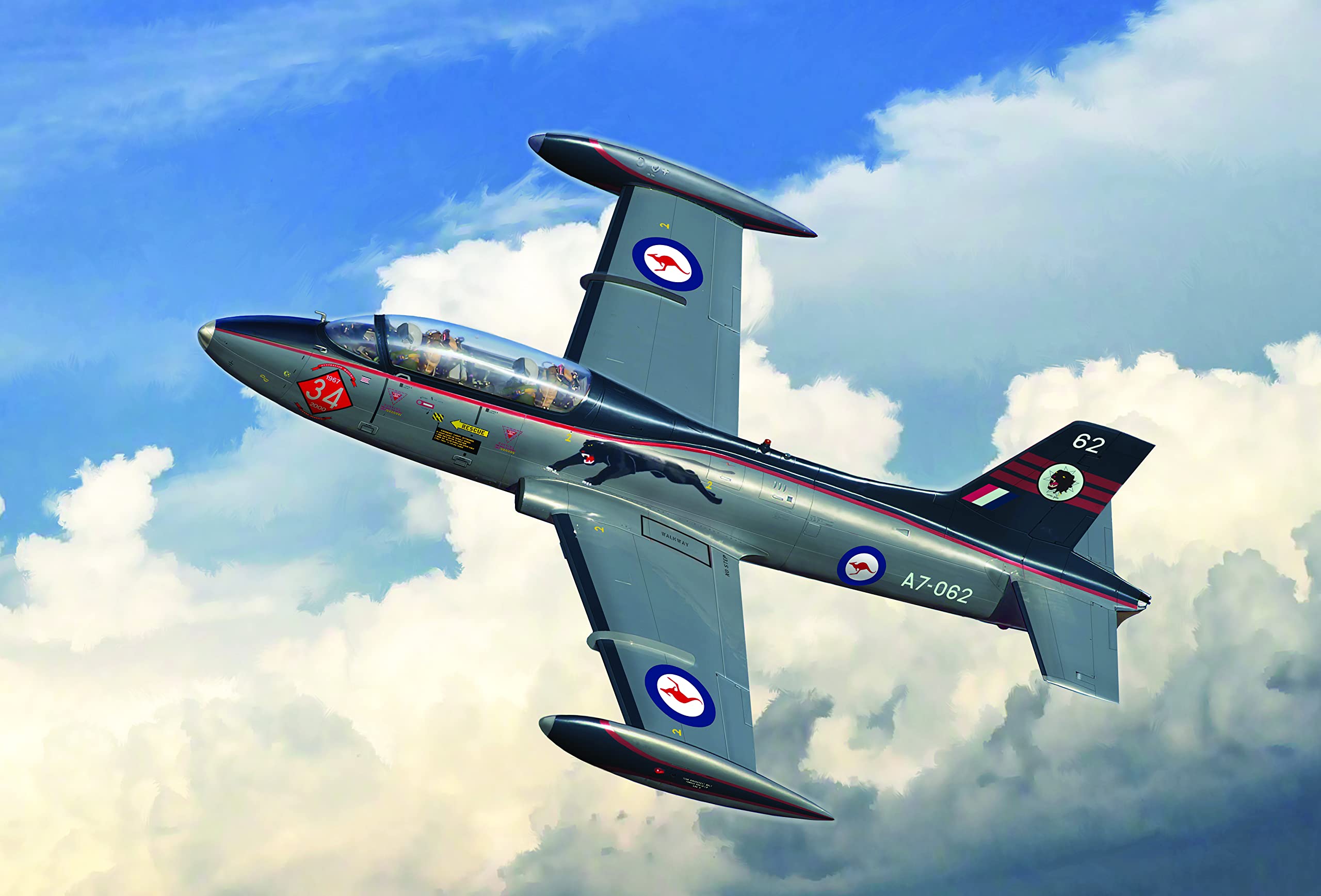 italeri-2814-aermacchi-mb-326-1-48-maquette-avion-plastique image 2