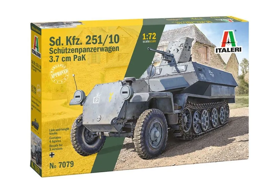 italeri-7079-sd-kfz-251-10-3-7-cm-pak-1-72-maquette-plastique-monter image 1