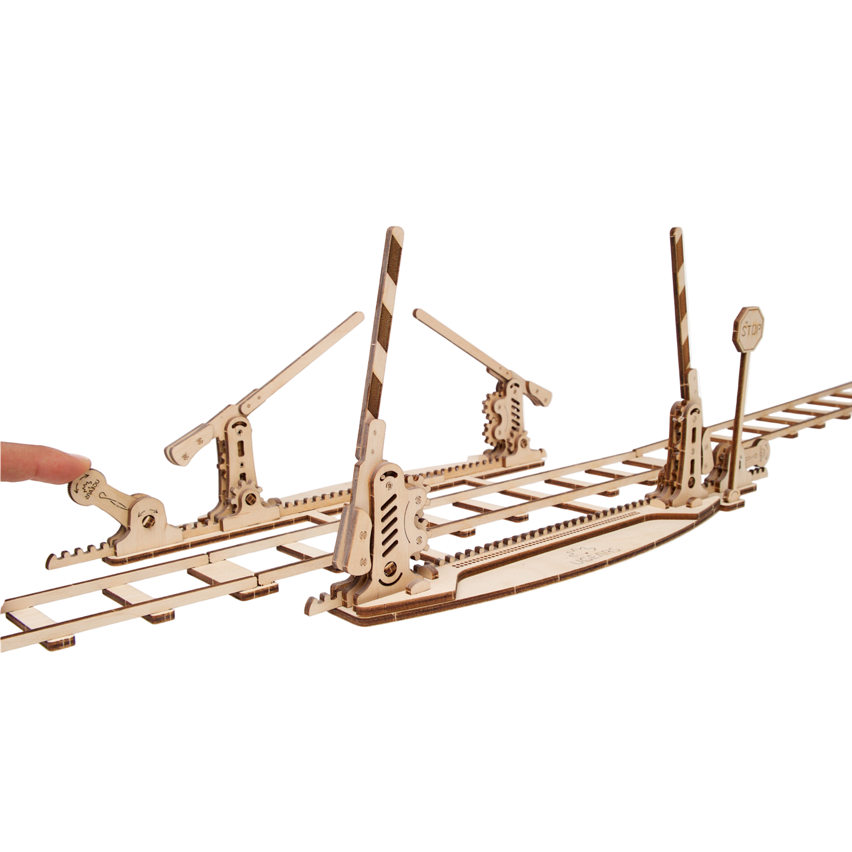 ugears-set-of-rails-with-crossing-rails-m-caniques-4-m-avec-passage-niveau image 2