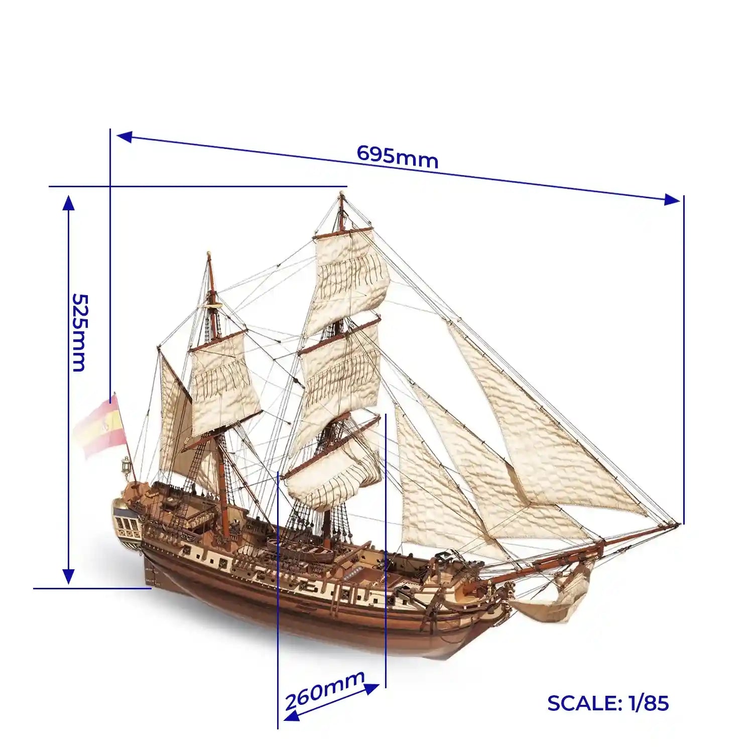 occre-la-candelaria-maquette-bombarda-brigantin-en-kit-bois image 3