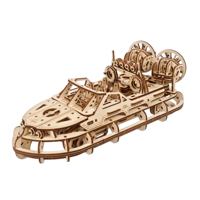ugears-rescue-hovercraft-maquette-bois-m-canique-a-roglisseur-de-sauvetage image 1