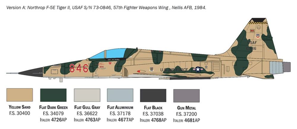italeri-2827s-northrop-f-5e-tiger-ii-maquette-avion-plastique-1-48 image 4