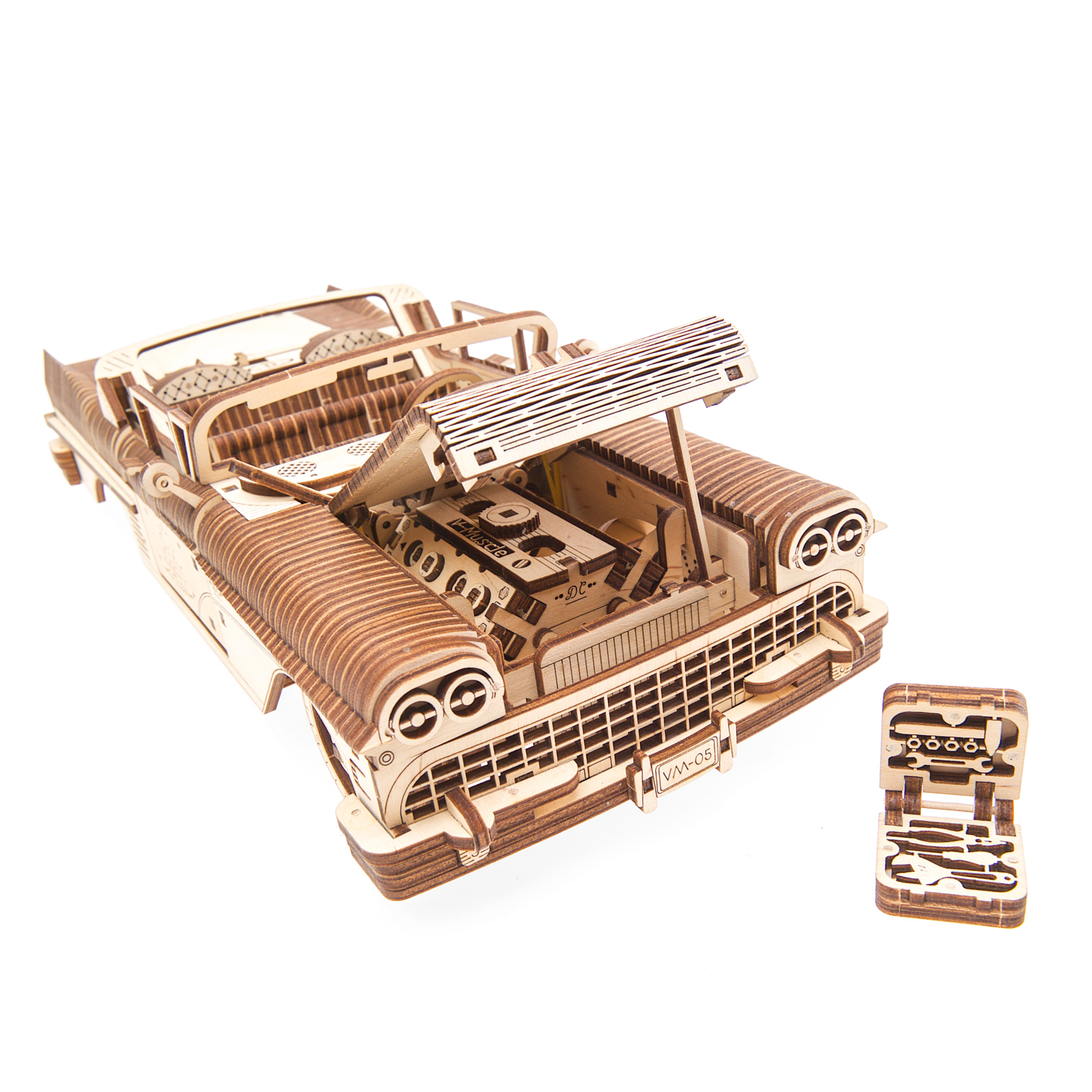 ugears-dream-cabriolet-vm-05-maquette-bois-m-canique-vintage image 3