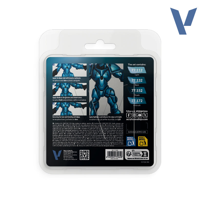vallejo-true-metallic-metal-color-set-turchese-idra-4-x-18-ml image 2