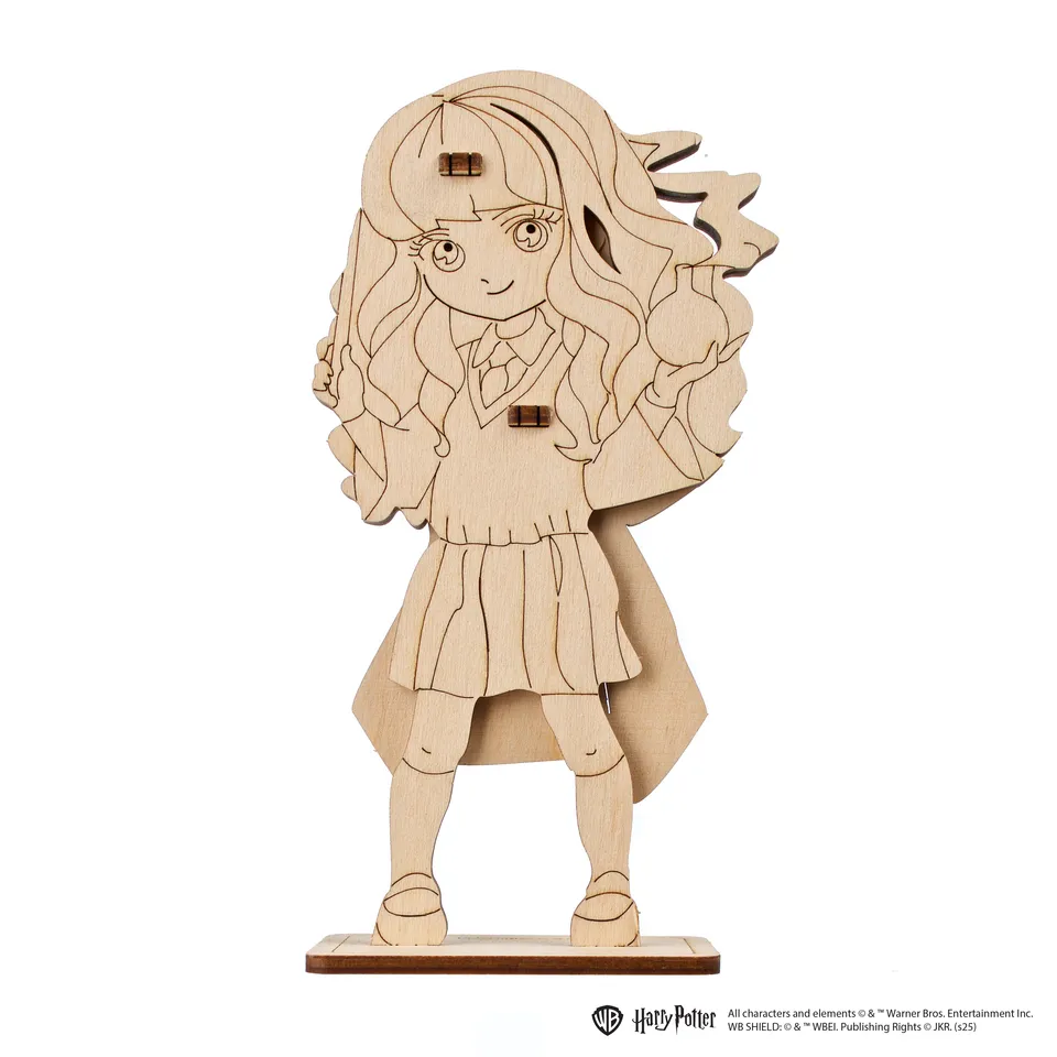 ugears-hermione-granger-maquette-3d-bois-colorier-harry-potter image 1