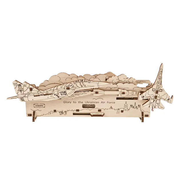 ugears-easy-gears-the-ghost-of-kyiv-attacks-mini-maquette-bois image 1