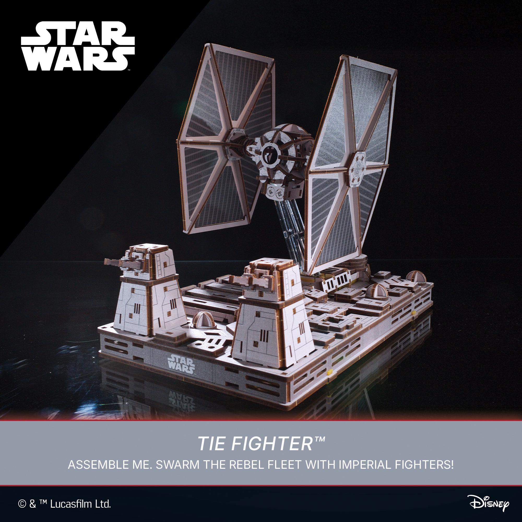 ugears-tie-fighter-star-wars-maquette-m-canique-en-bois image 8