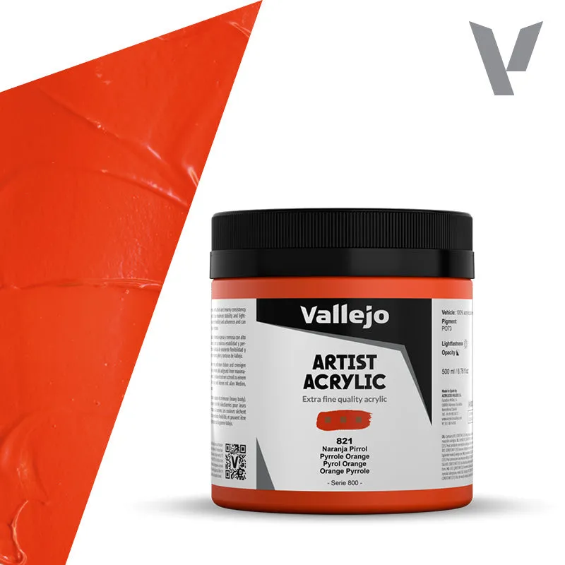 vallejo-beaux-arts-peinture-acrylique-orange-pyrrole-500-ml-semi-opaque image 1