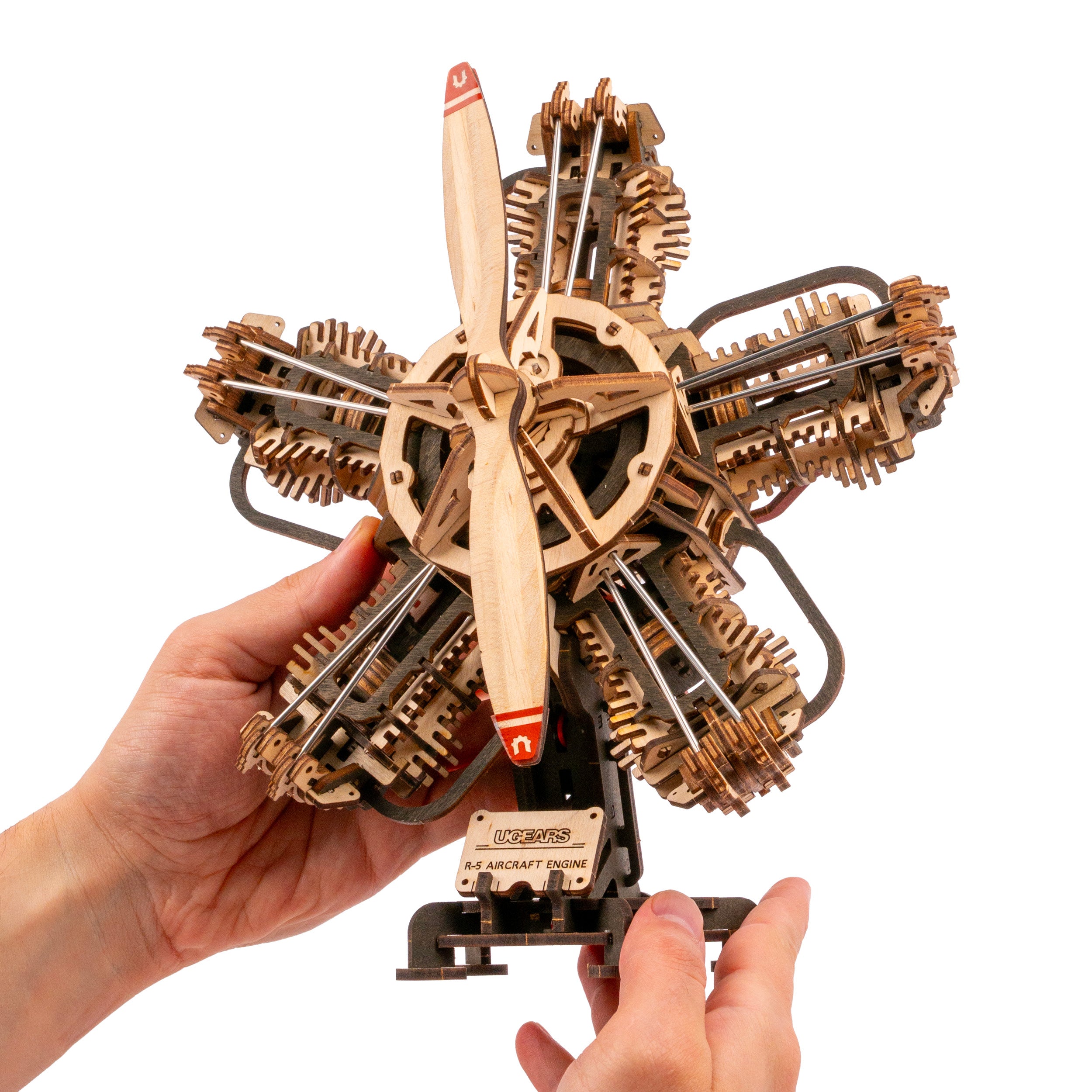 ugears-r-5-aircraft-engine-maquette-bois-moteur-d-avion-radial-5-cylindres image 6