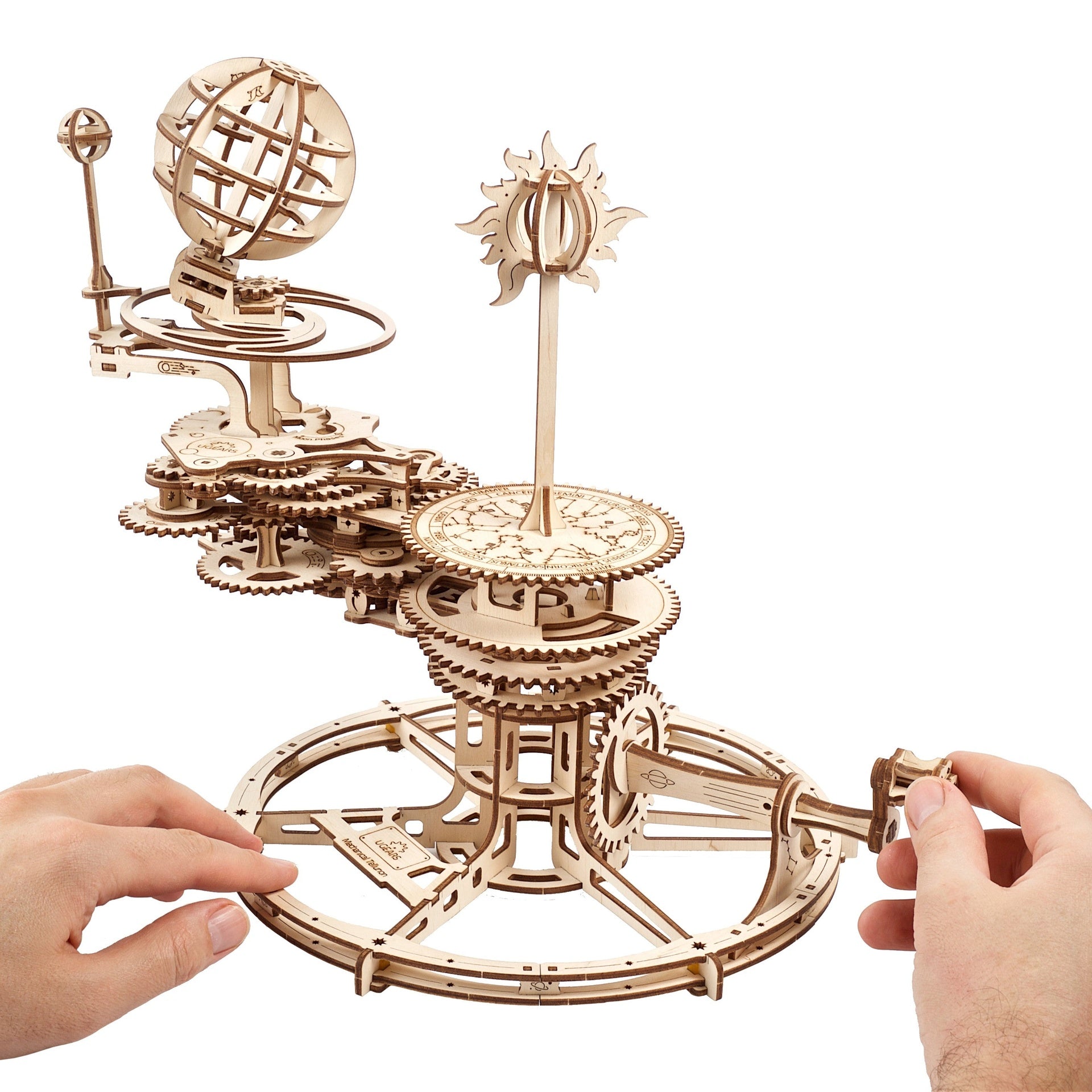 ugears-mechanical-tellurion-maquette-m-canique-en-bois-soleil-terre-lune image 4