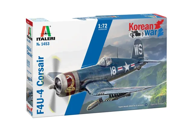 italeri-1453-f4u-4-corsair-korean-war-1-72-maquette-avion-plastique-monter image 1