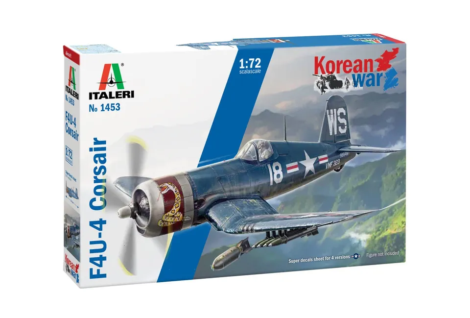 italeri-1453-f4u-4-corsair-korean-war-1-72-maquette-avion-plastique-monter image 1