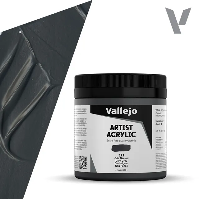 vallejo-acrylic-artist-color-gris-fonc-opaque-500-ml image 1