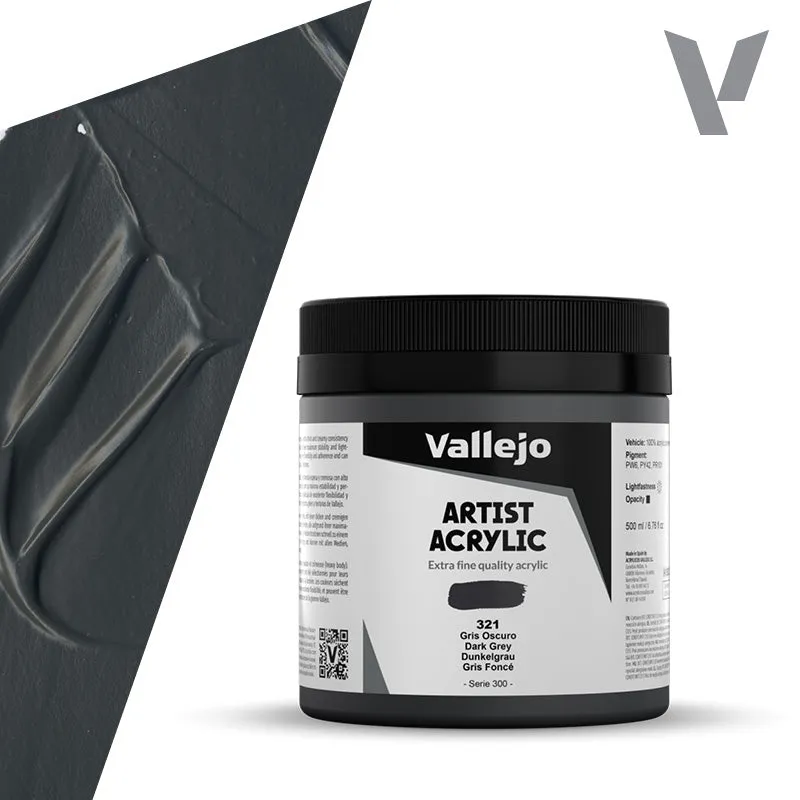vallejo-acrylic-artist-color-gris-fonc-opaque-500-ml image 1
