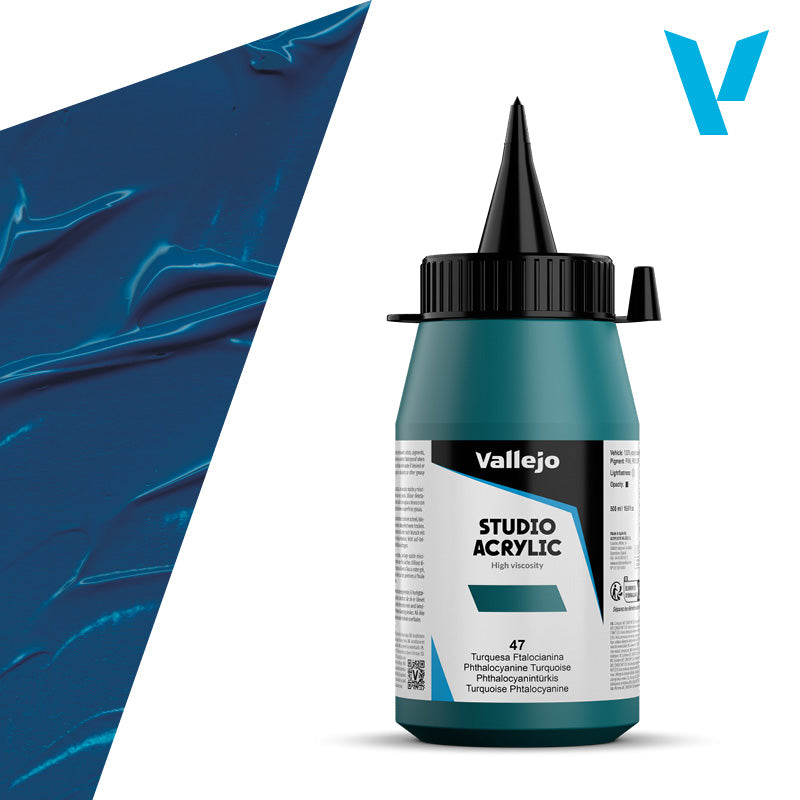vallejo-acrylique-beaux-arts-turquoise-phtalo-500-ml image 1