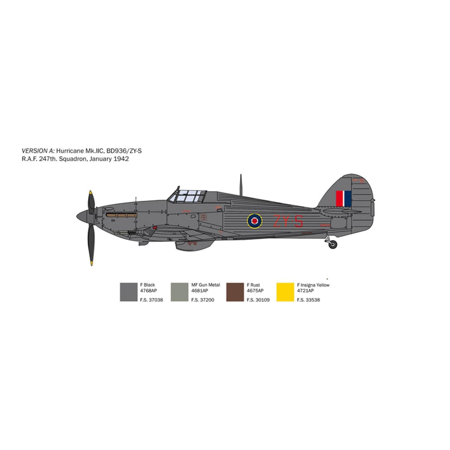 italeri-2828-hurricane-mk-ii-c-1-48-kit-avion-d-taill image 4