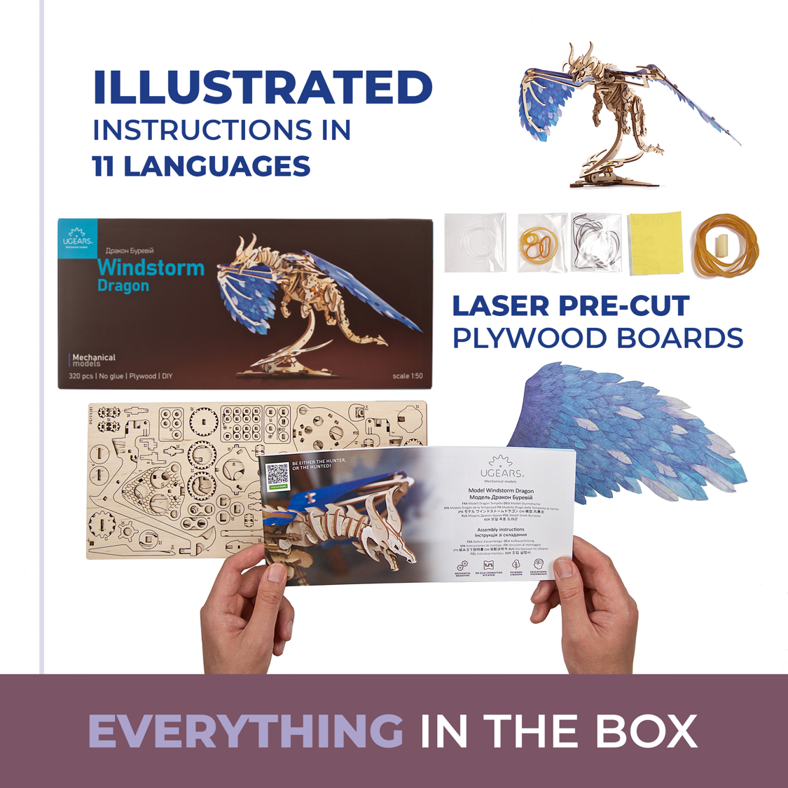 ugears-windstorm-dragon-automate-m-canique-en-bois-3d-construire image 5