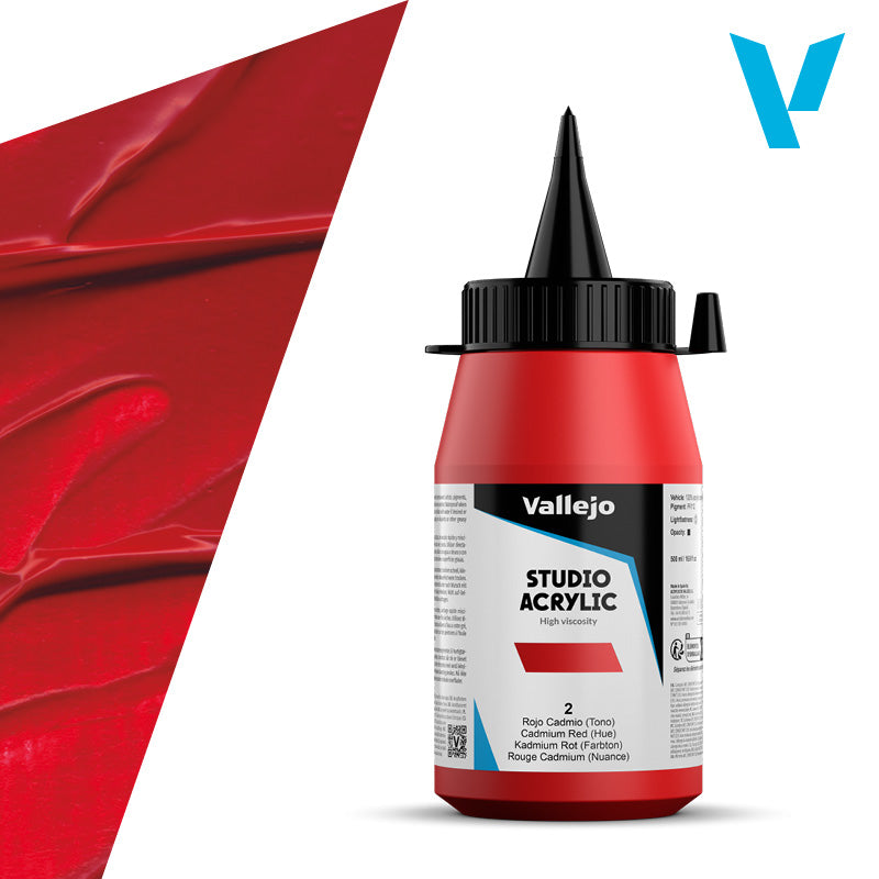 vallejo-beaux-arts-acrylique-rouge-cadmium-teinte-500-ml image 1