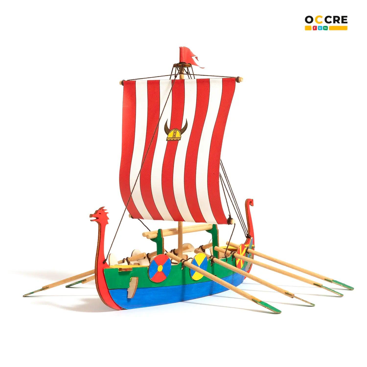 occre-fun-maquette-bateau-viking-pour-enfants-kit-cr-atif-bois-et-peinture image 8