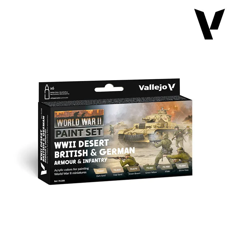 vallejo-model-color-set-6-x-18-ml-uniformes-et-v-hicules-britanniques-et-alleman image 1