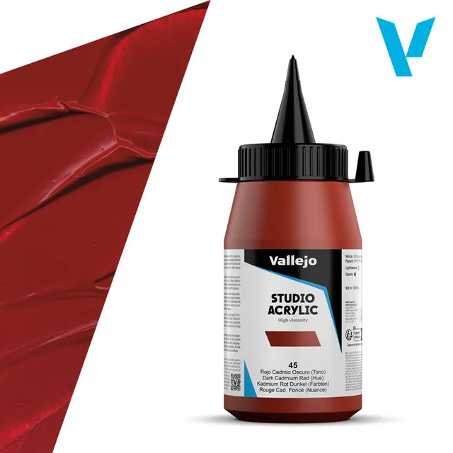 vallejo-peinture-acrylique-rouge-cadmium-fonc-imitation-500-ml image 1