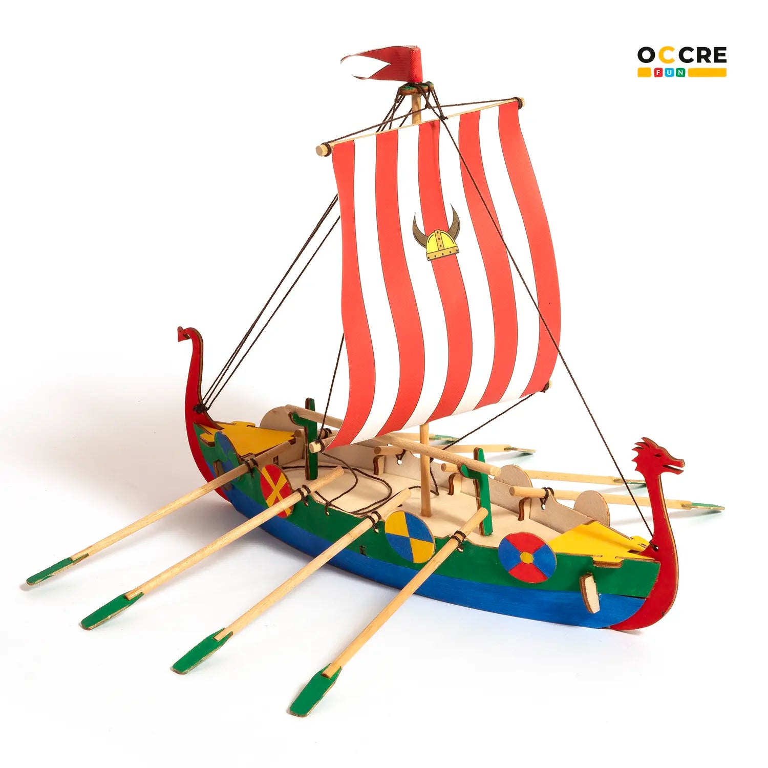 occre-fun-maquette-bateau-viking-pour-enfants-kit-cr-atif-bois-et-peinture image 7