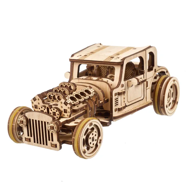 ugears-hot-rod-furious-mouse-voiture-hot-rod-bois-m-canique image 1