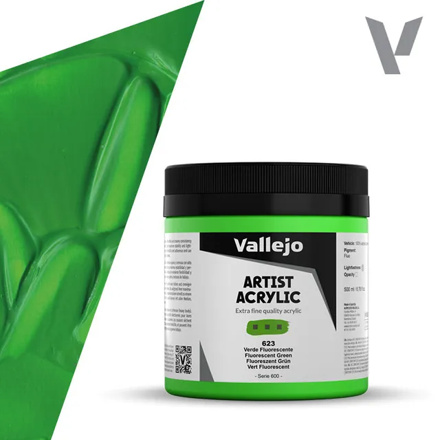 vallejo-peinture-acrylique-beaux-arts-vert-fluo-500-ml-transparent image 1