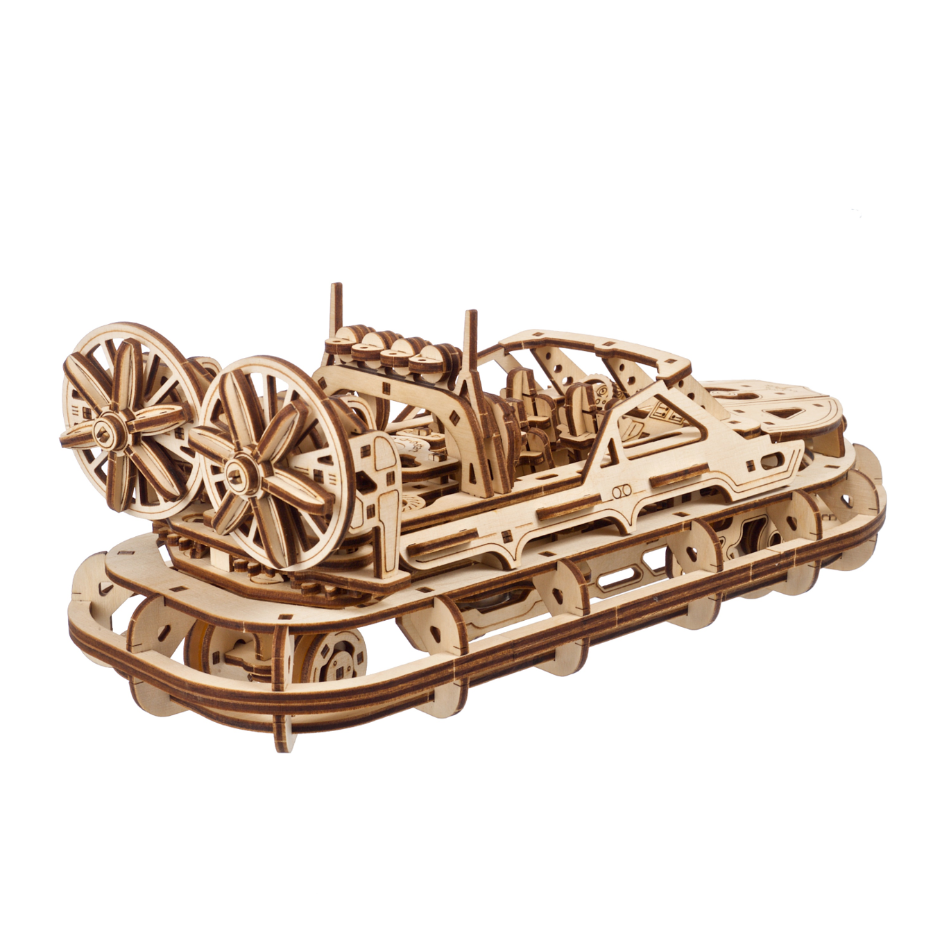 ugears-rescue-hovercraft-maquette-bois-m-canique-a-roglisseur-de-sauvetage image 2