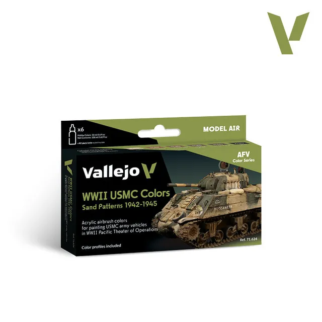 vallejo-model-air-set-6-couleurs-camouflages-usmc-sand-patterns-1942-1945-6-x-18 image 1