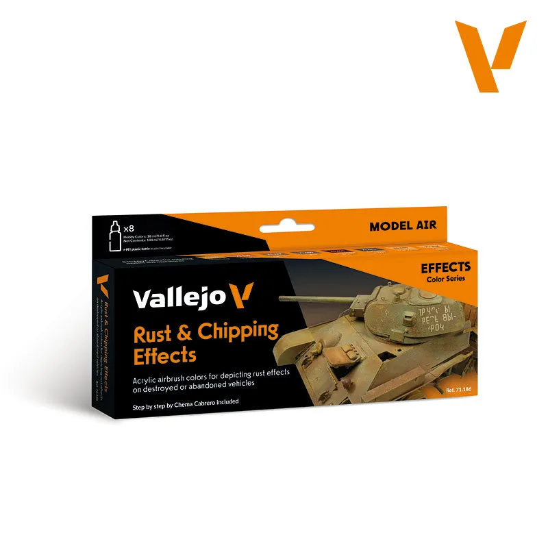 vallejo-model-air-set-8-x-18-ml-effets-rouille-et-usure-peinture-maquette image 1