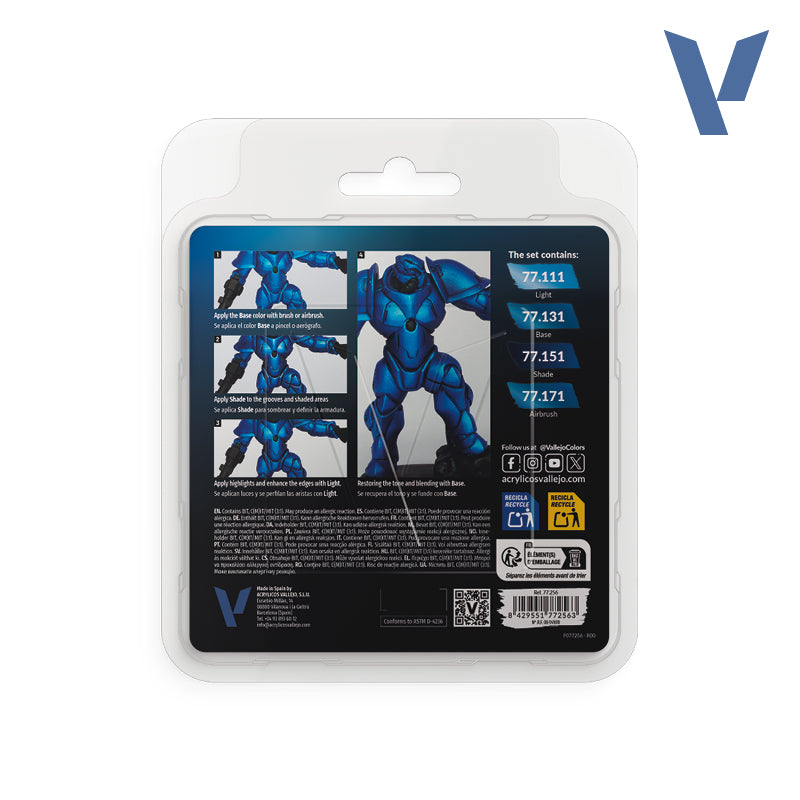 vallejo-true-metallic-sapphire-blue-set-4-metalliques-bleus-18-ml image 2