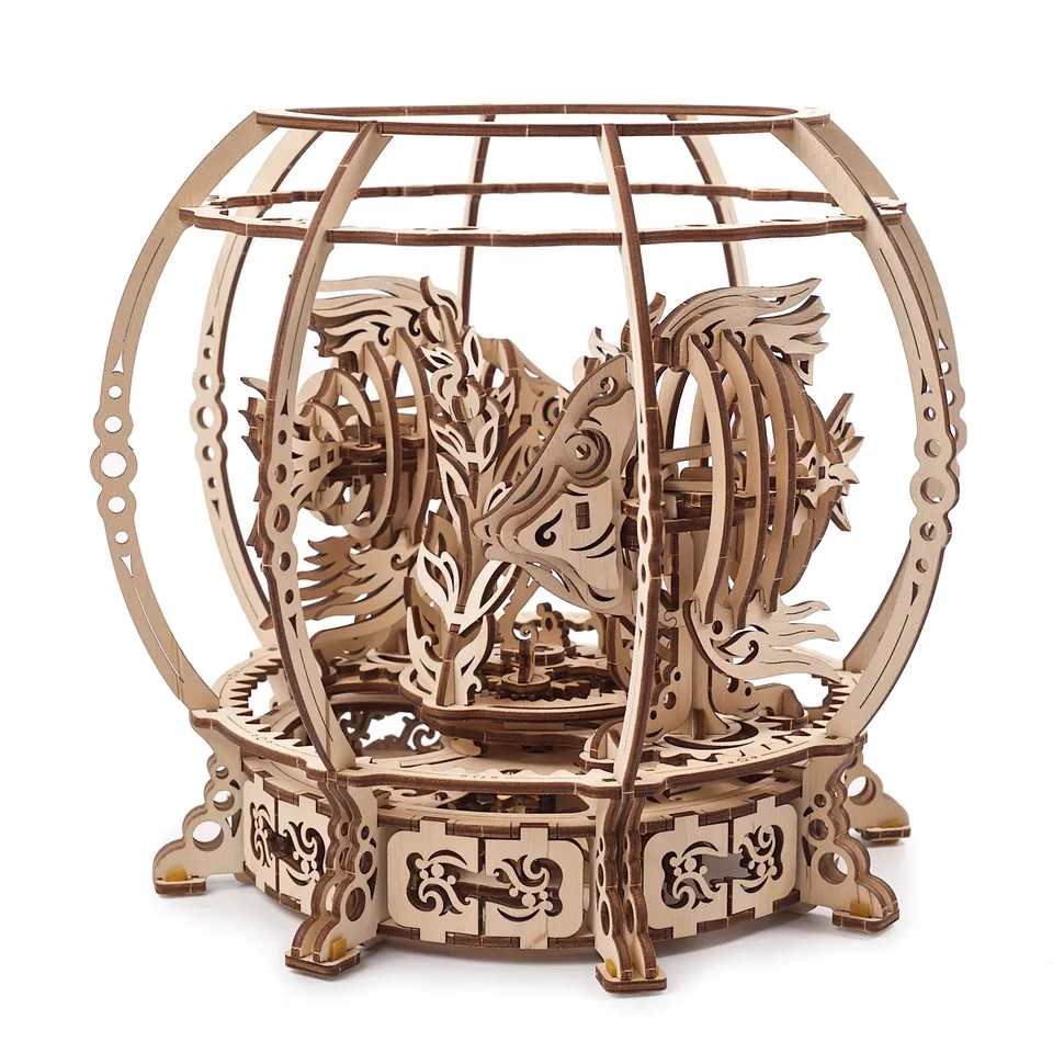 ugears-mechanical-aquarium-maquette-m-canique-en-bois image 1