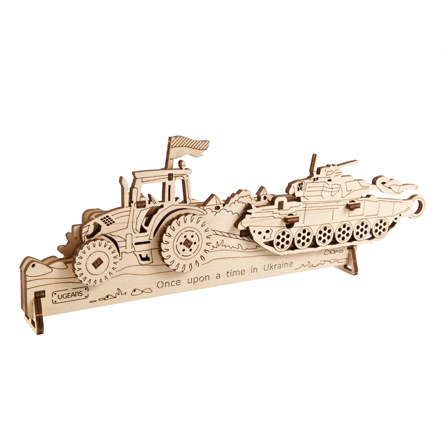 ugears-brave-ua-tractor-maquette-m-canique-bois image 1