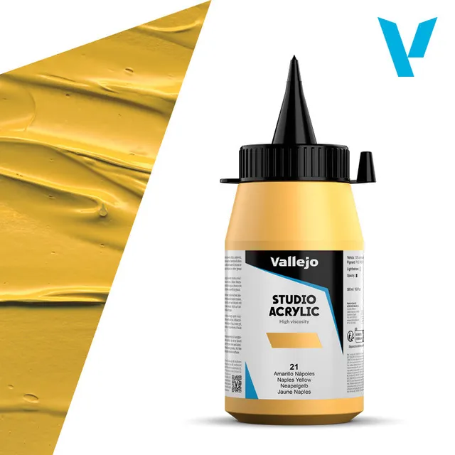 vallejo-acrylique-beaux-arts-jaune-naples-500-ml-peinture-acrylique image 1