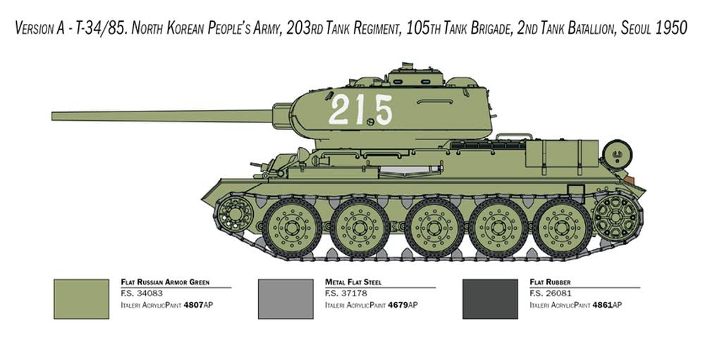 italeri-6585s-t-34-85-maquette-char-militaire-1-35-en-plastique-coller image 4