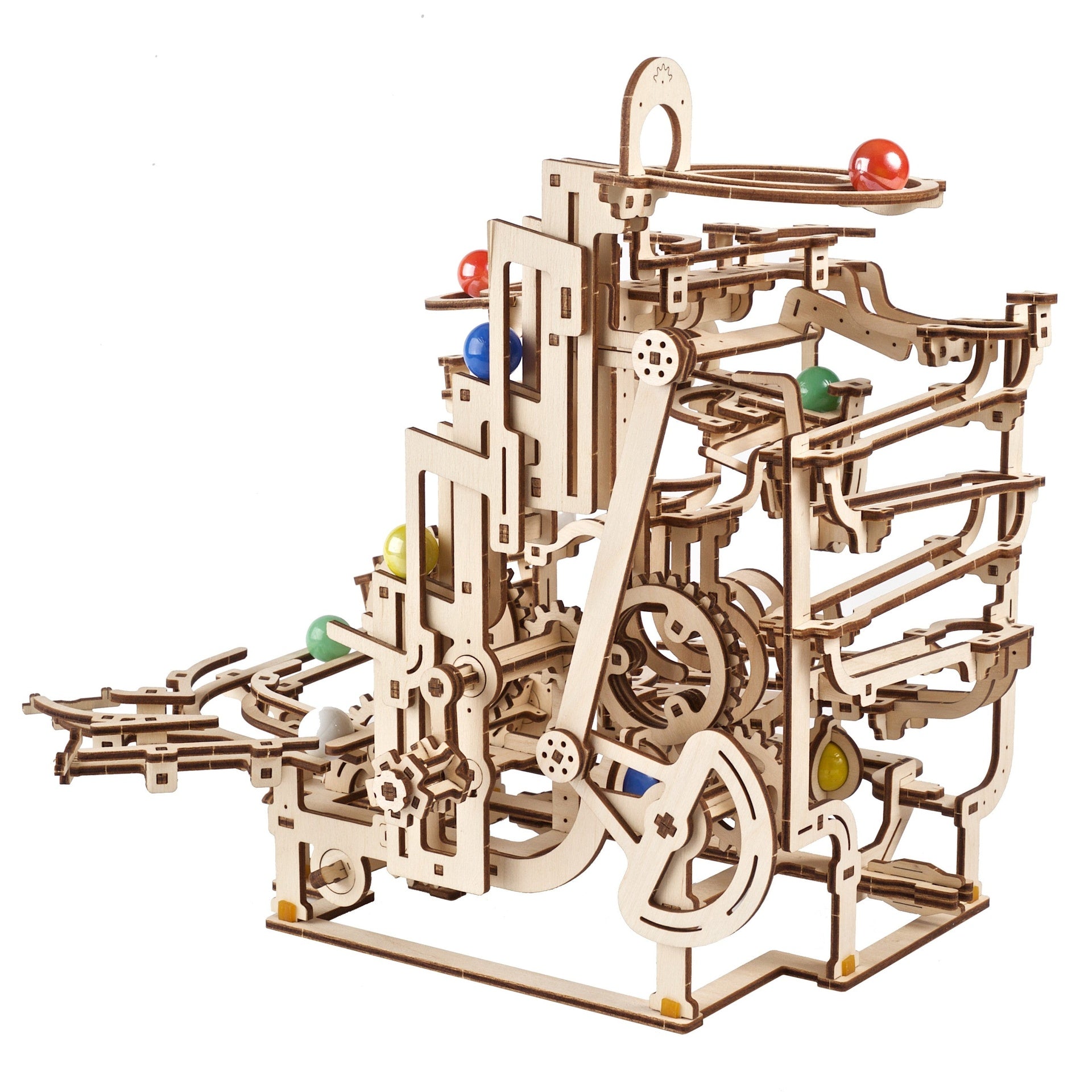 ugears-marble-run-tiered-hoist-circuit-billes-bois image 3