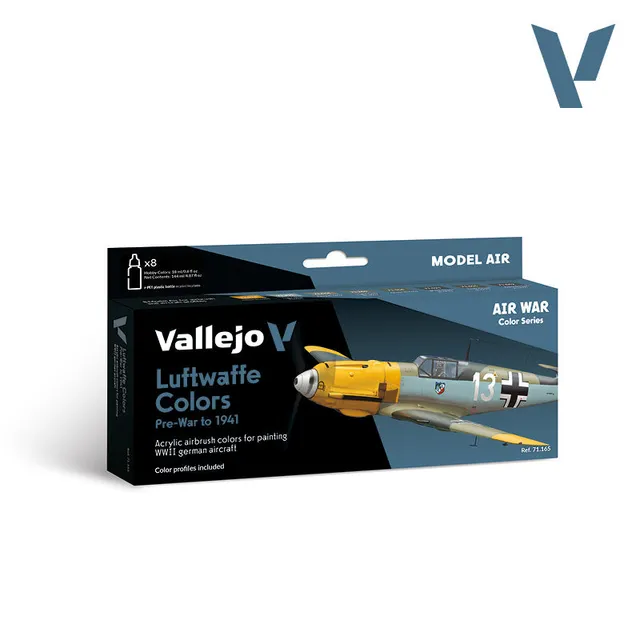vallejo-model-air-set-8-couleurs-camouflages-luftwaffe-pr-guerre-1941-18-ml image 1