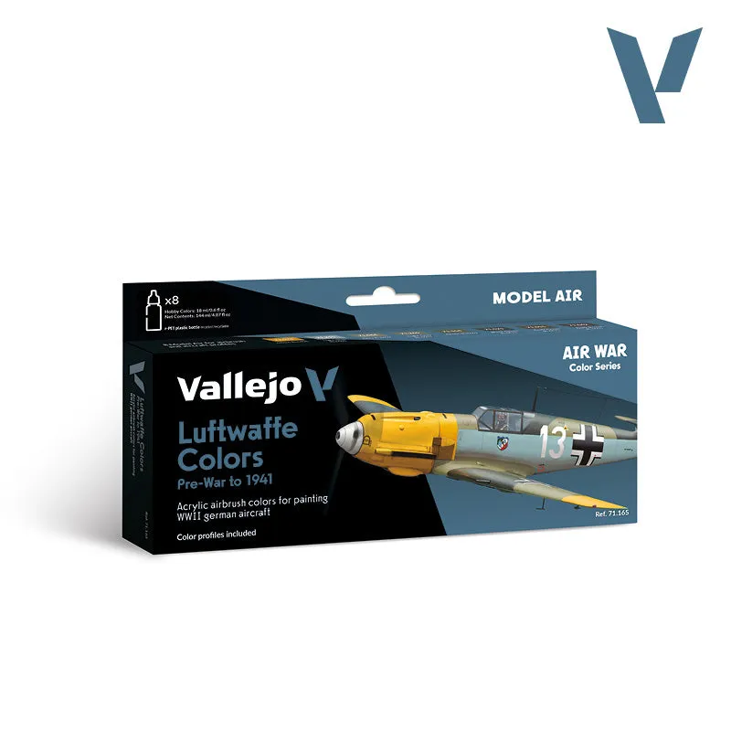 vallejo-model-air-set-8-couleurs-camouflages-luftwaffe-pr-guerre-1941-18-ml image 1