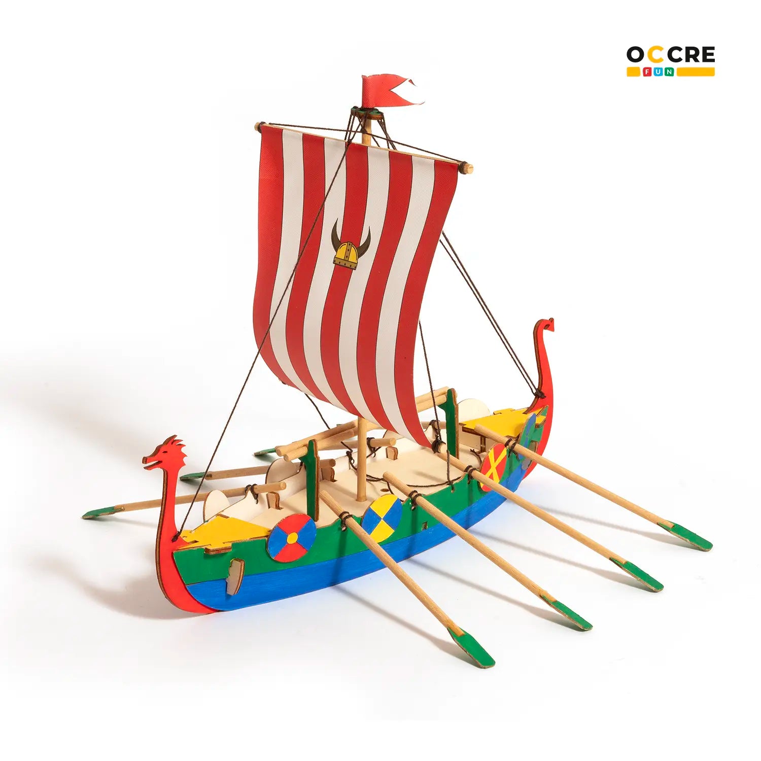 occre-fun-maquette-bateau-viking-pour-enfants-kit-cr-atif-bois-et-peinture image 6
