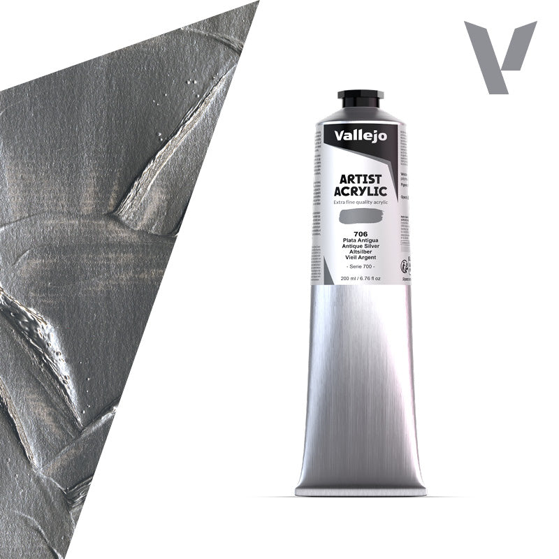 vallejo-acrylique-beaux-arts-argent-antique-200-ml image 1