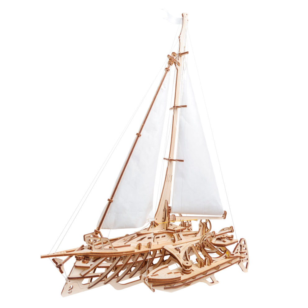 ugears-trimaran-merihobus-maquette-m-canique-bois-voilier image 2