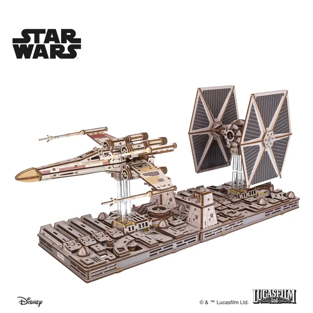 ugears-luke-skywalker-x-wing-starfighter-tie-fighter-maquettes-bois-star-wars image 1