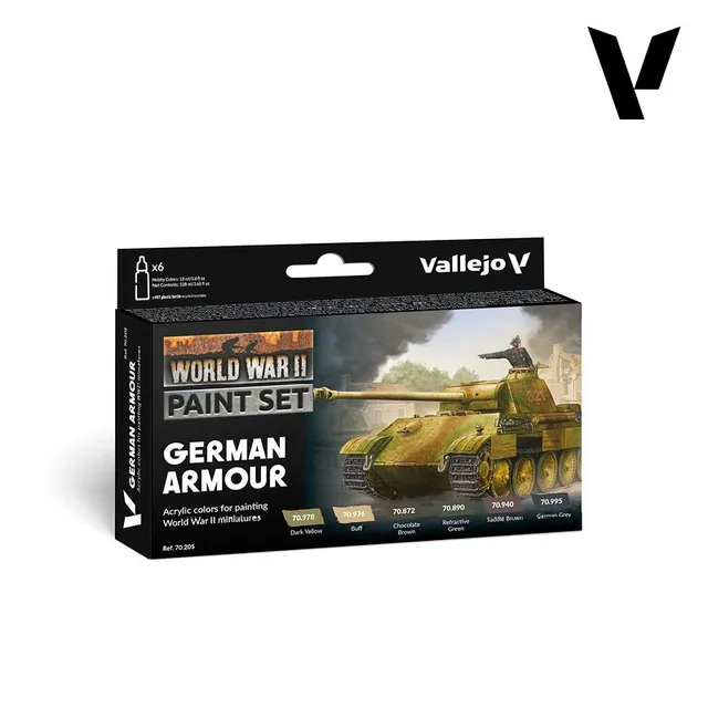 vallejo-model-color-set-6-x-18-ml-wwii-german-armour-v-hicules-blind-s-allemands image 1