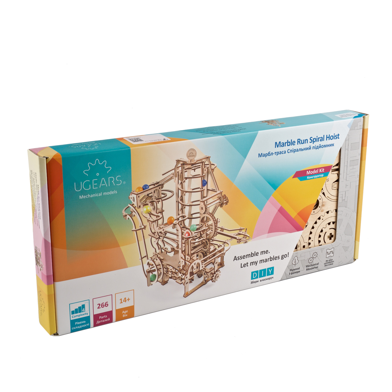ugears-marble-run-spiral-hoist-circuit-de-billes-m-canique-en-bois image 5