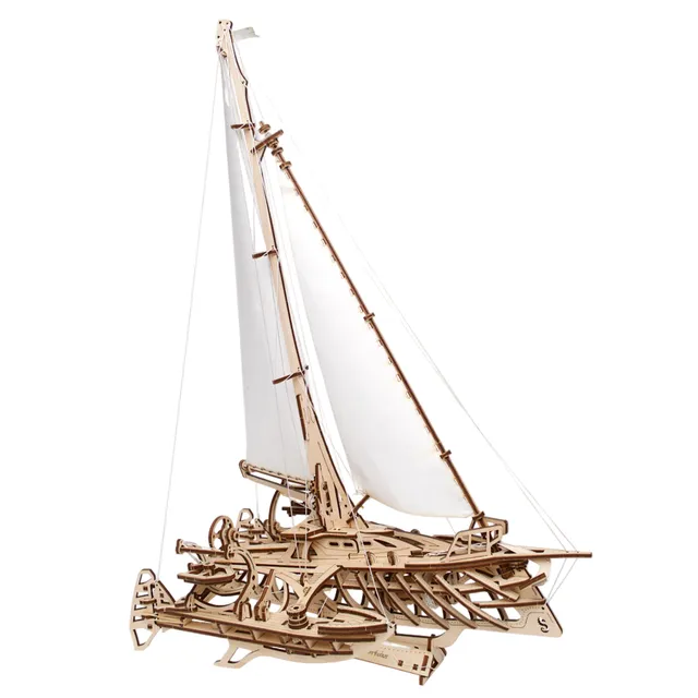 ugears-trimaran-merihobus-maquette-m-canique-bois-voilier image 1