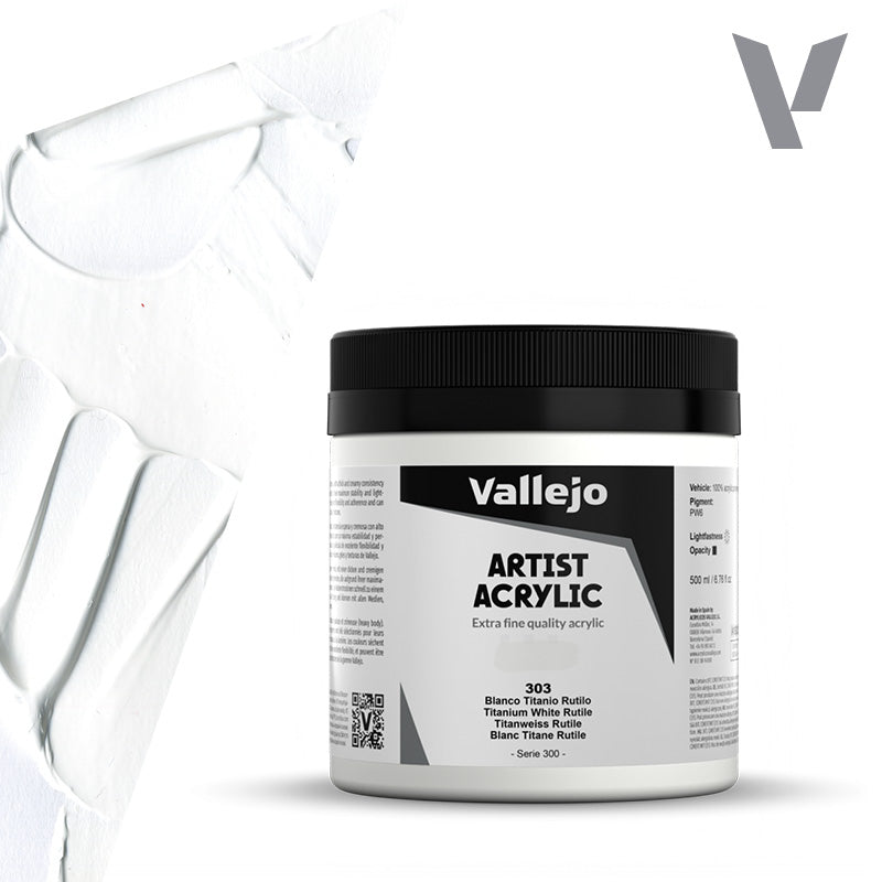 vallejo-acrylique-beaux-arts-500-ml-blanc-titane-rutile-opaque-pw6 image 1
