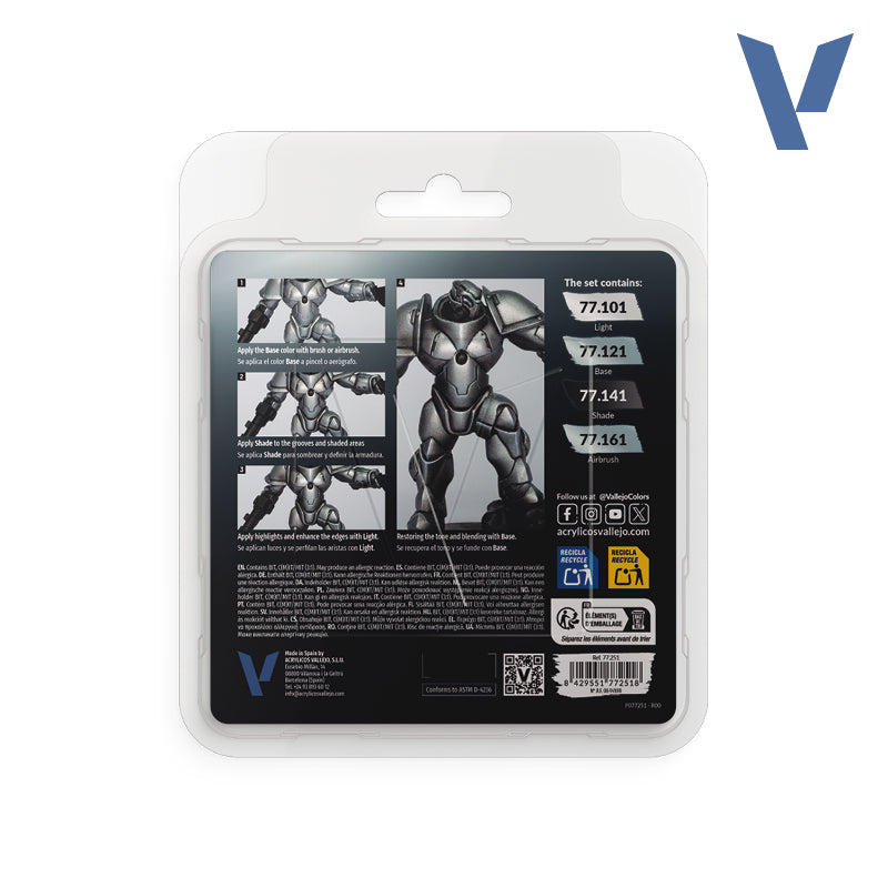 vallejo-set-sterling-silver-4-peintures-m-tal-true-metallic-pour-miniatures image 2