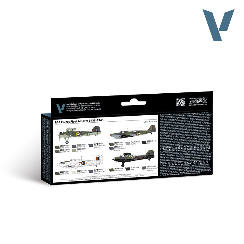 vallejo-model-air-set-8-x-18-ml-avions-fleet-air-arm-faa-1939-1945 image 2