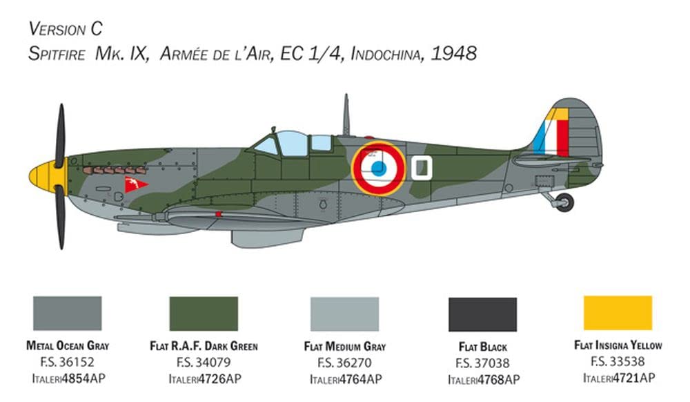 italeri-2804-spitfire-mk-ix-1-48-maquette-avion-plastique-monter image 6